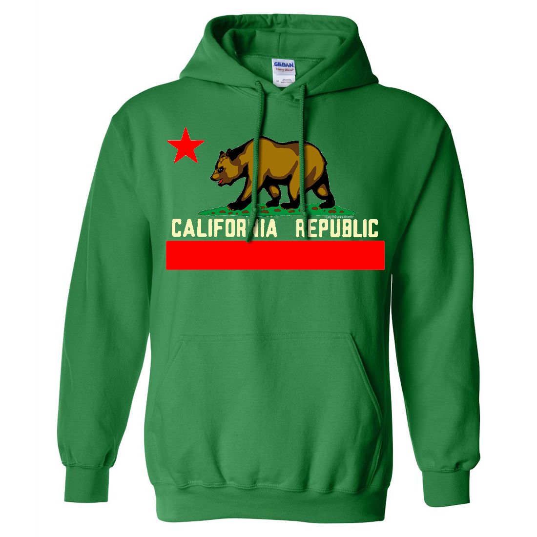 New CALIFORNIA REPUBLIC FLAG HOODIE Sweatshirt Pullover State Bear Men ...