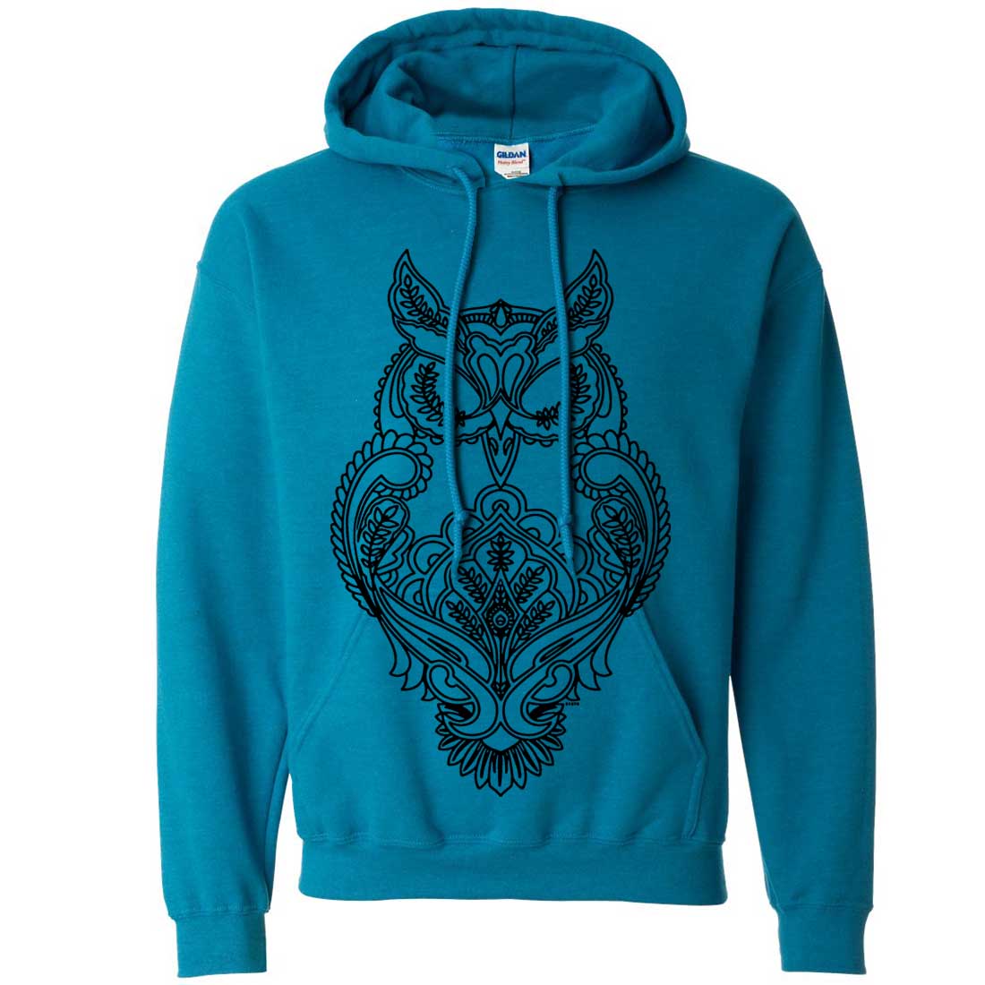 Mystical Owl Stencil Black Sweatshirt Hoodie | eBay