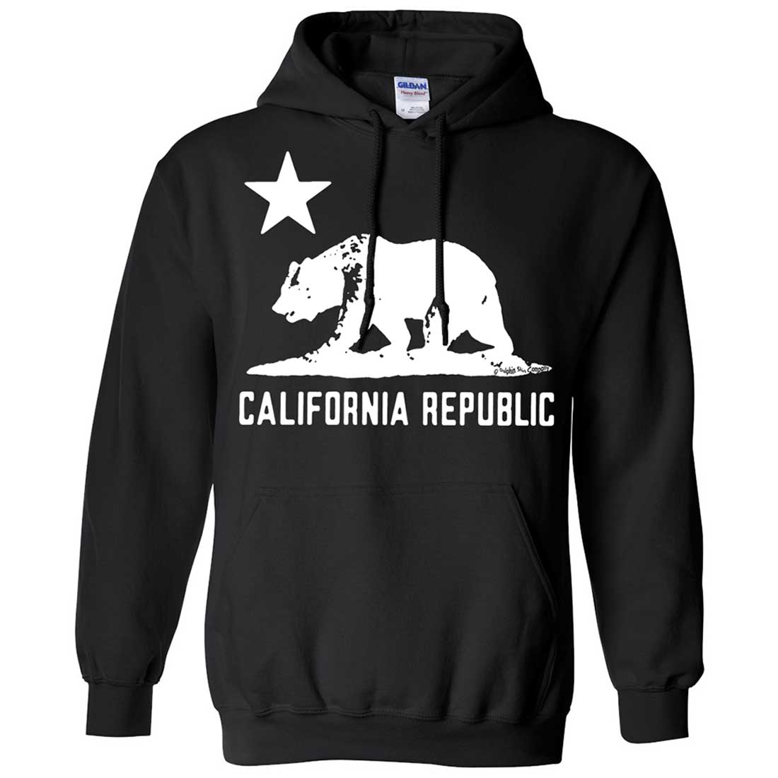 New CALIFORNIA REPUBLIC STATE FLAG HOODIE Pullover Hoody CA Cali Bear ...