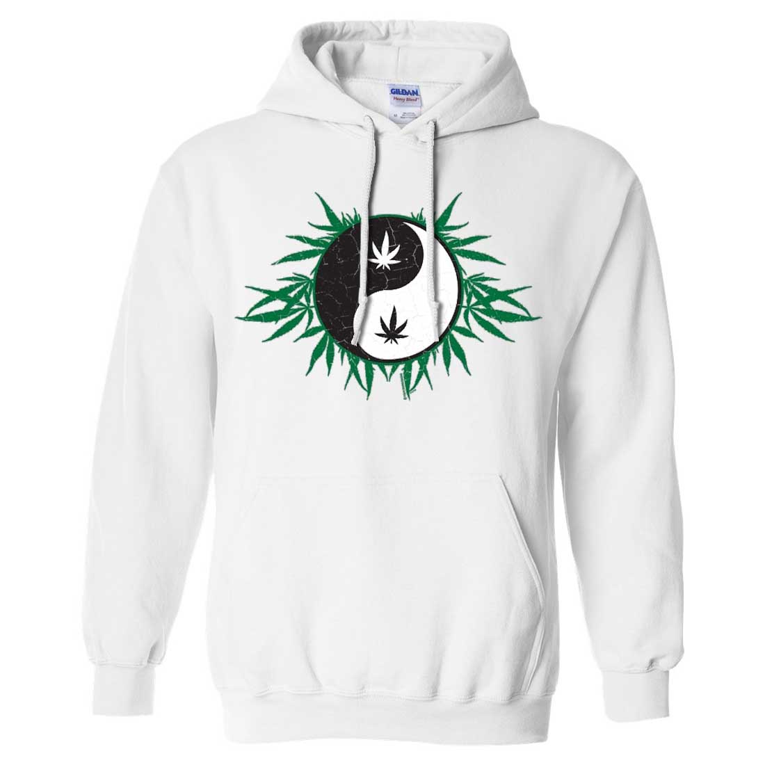 Stoner Yin Yang Pot Leaf Sweatshirt Hoodie