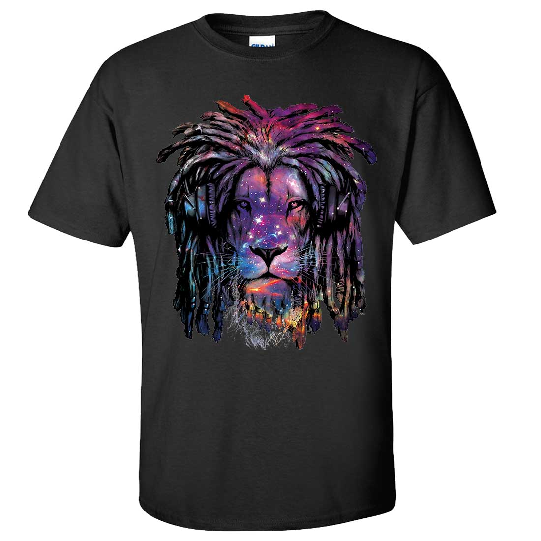 Space Galaxy Lion Face Dreadlocks Asst Colors T-shirt/tee
