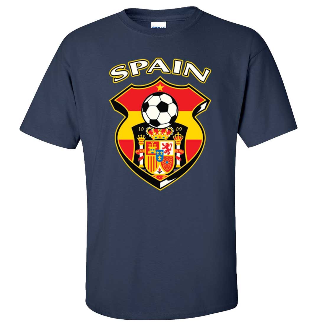 Spain Soccer Coat of Arms Futbol Team Asst Colors T-shirt/tee | eBay