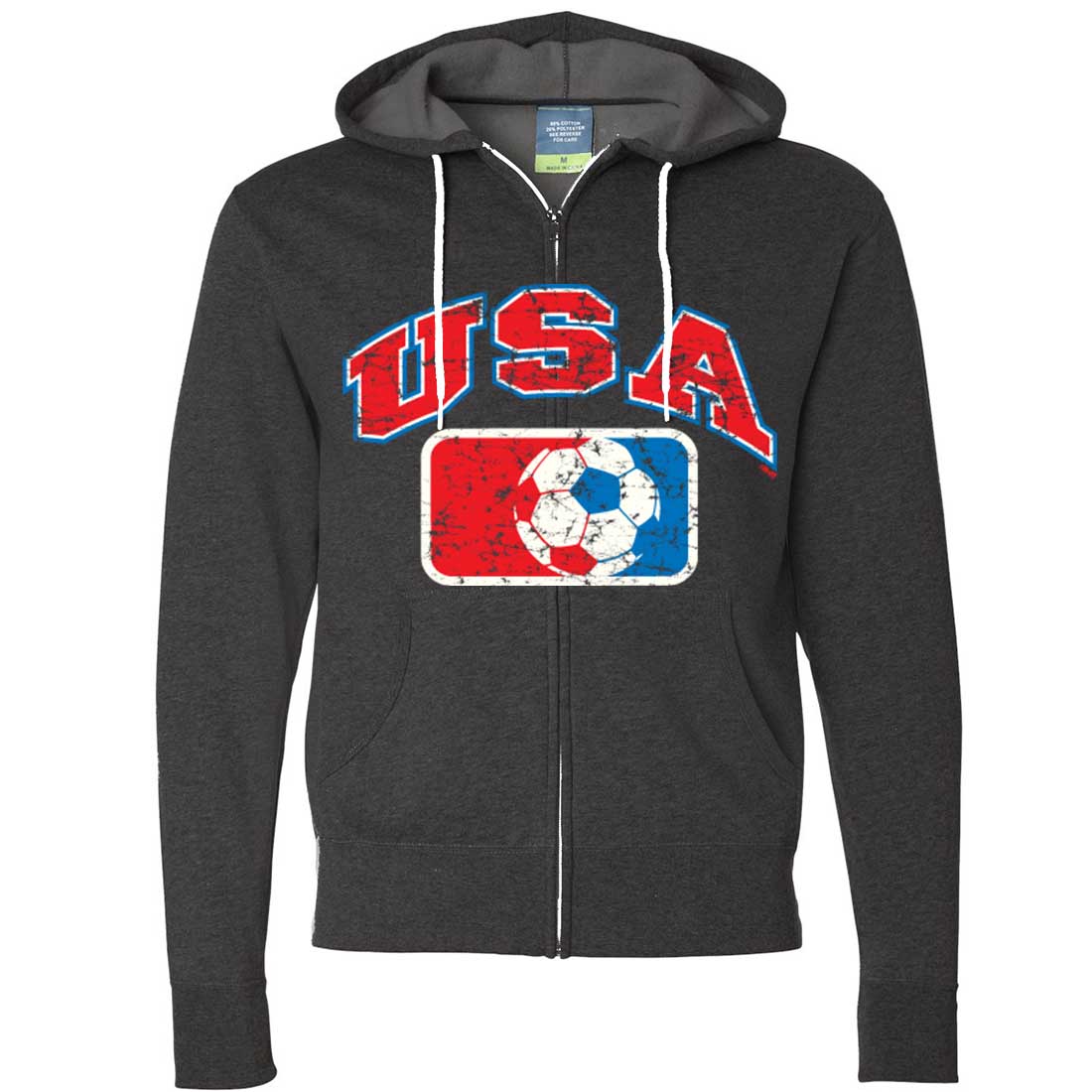 USA Vintage Soccer Team Zip-Up Hoodie | eBay